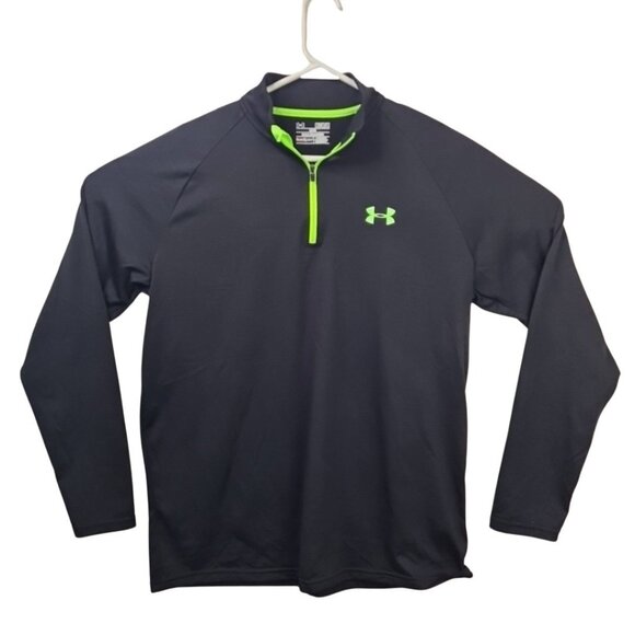 Under Armour Men's Black Quarter Zip Heatgear Long Sleeve Size M - Picture 1 of 7